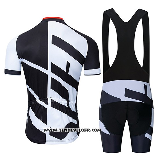2019 Maillot Ciclismo Specialized Blanc Noir Manches Courtes et Cuissard