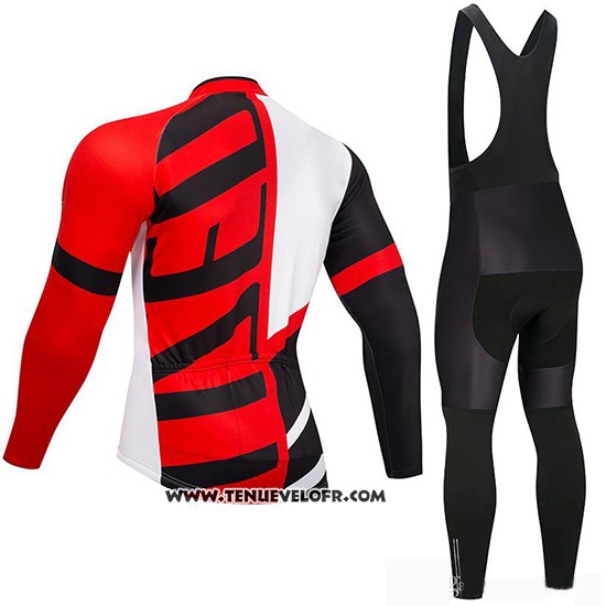 2019 Maillot Ciclismo Specialized Noir Rouge Manches Longues et Cuissard