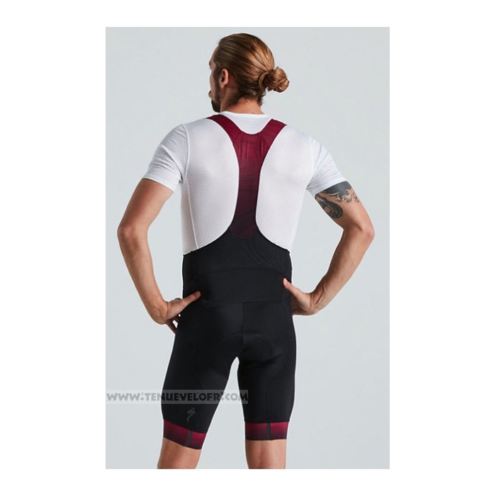 2021 Maillot Cyclisme Specialized Noir Rouge Manches Courtes et Cuissard