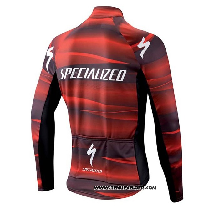 2021 Maillot Cyclisme Specialized Rouge Manches Longues et Cuissard
