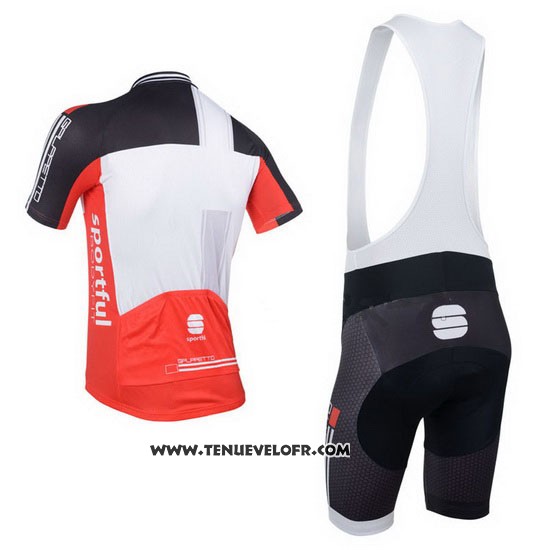 2013 Maillot Ciclismo Sportful Blanc et Rouge Manches Courtes et Cuissard