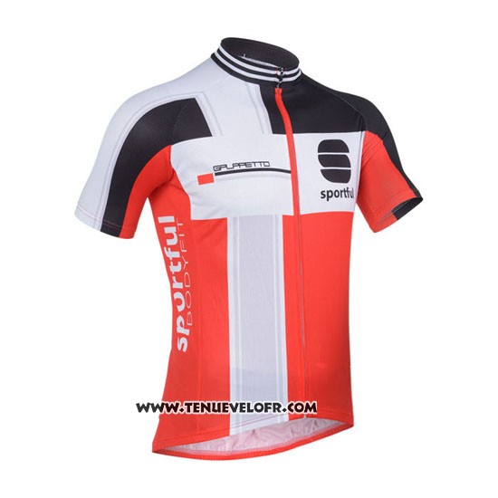2013 Maillot Ciclismo Sportful Blanc et Rouge Manches Courtes et Cuissard