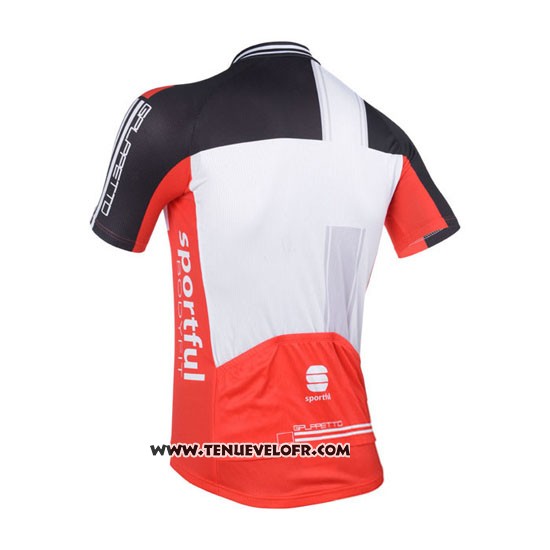 2013 Maillot Ciclismo Sportful Blanc et Rouge Manches Courtes et Cuissard