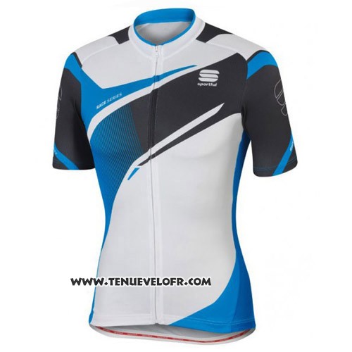 2016 Maillot Ciclismo Sportful Blanc et Bleu Manches Courtes et Cuissard