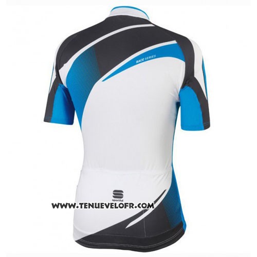 2016 Maillot Ciclismo Sportful Blanc et Bleu Manches Courtes et Cuissard