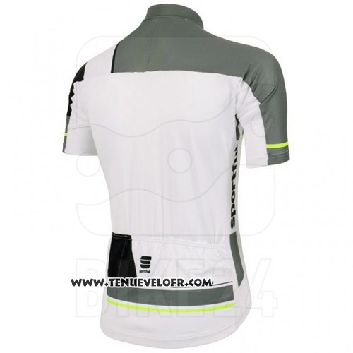 2016 Maillot Ciclismo Sportful Blanc et Gris Manches Courtes et Cuissard