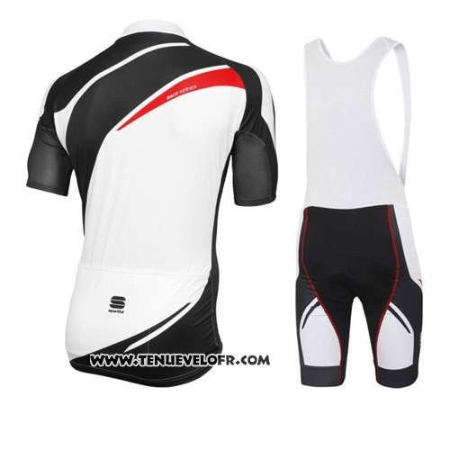 2016 Maillot Ciclismo Sportful Blanc et Noir Manches Courtes et Cuissard