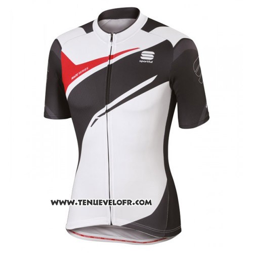 2016 Maillot Ciclismo Sportful Blanc et Noir Manches Courtes et Cuissard