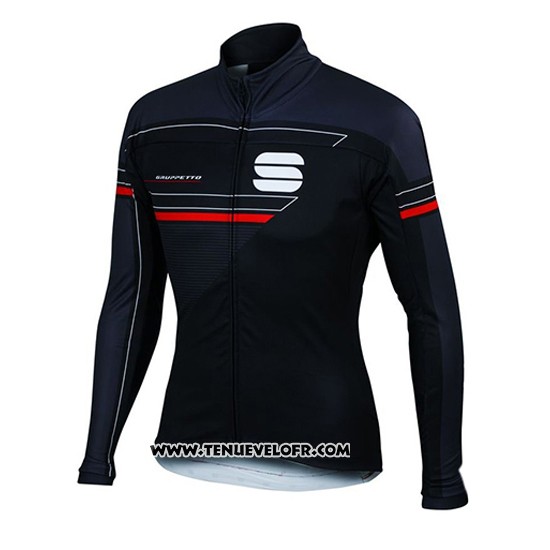 2016 Maillot Ciclismo Sportful Bleu et Noir Manches Longues et Cuissard