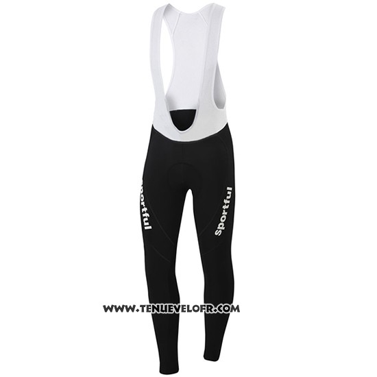 2016 Maillot Ciclismo Sportful Bleu et Noir Manches Longues et Cuissard