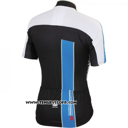 2016 Maillot Ciclismo Sportful Noir Bleu Manches Courtes et Cuissard