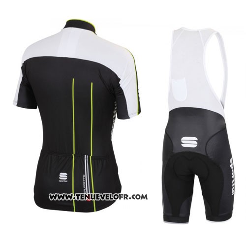 2016 Maillot Ciclismo Sportful Noir Vert Manches Courtes et Cuissard