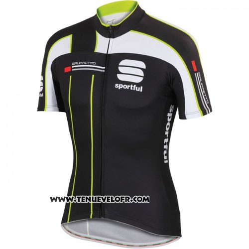 2016 Maillot Ciclismo Sportful Noir Vert Manches Courtes et Cuissard
