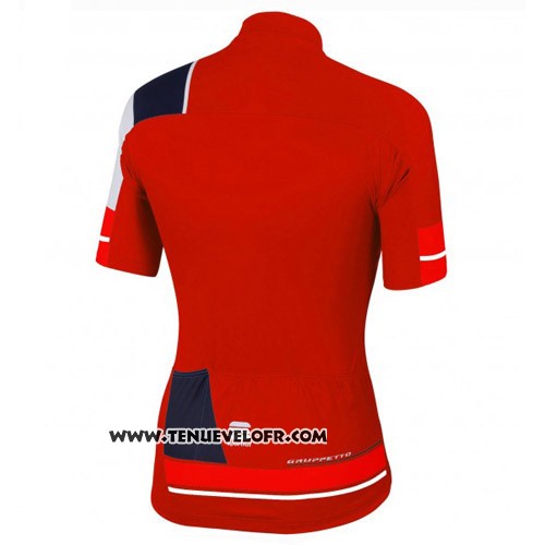 2016 Maillot Ciclismo Sportful Noir et Rouge Manches Courtes et Cuissard