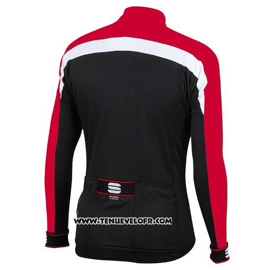 2016 Maillot Ciclismo Sportful Noir et Rouge Manches Longues et Cuissard
