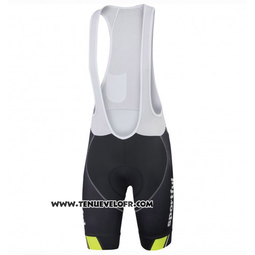 2016 Maillot Ciclismo Sportful Noir et Vert Manches Courtes et Cuissard