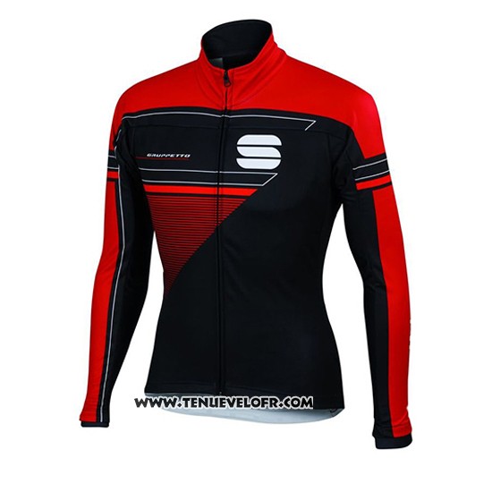 2016 Maillot Ciclismo Sportful Rouge Manches Longues et Cuissard
