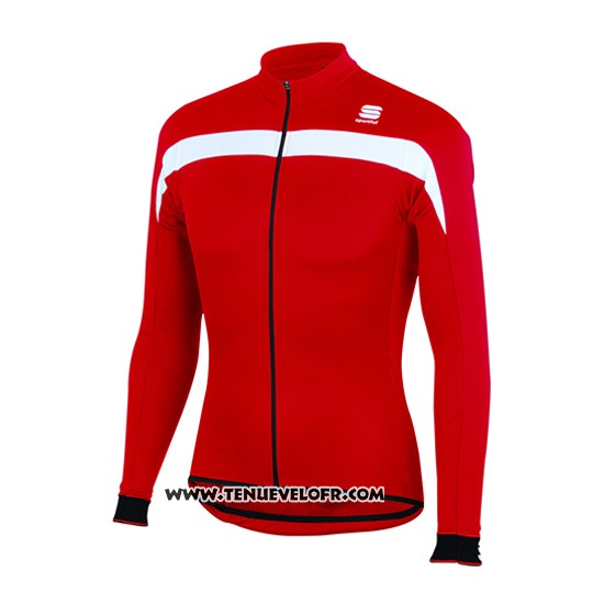 2016 Maillot Ciclismo Sportful Rouge et Blanc Manches Longues et Cuissard