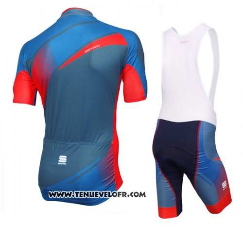 2016 Maillot Ciclismo Sportful Rouge et Bleu Manches Courtes et Cuissard