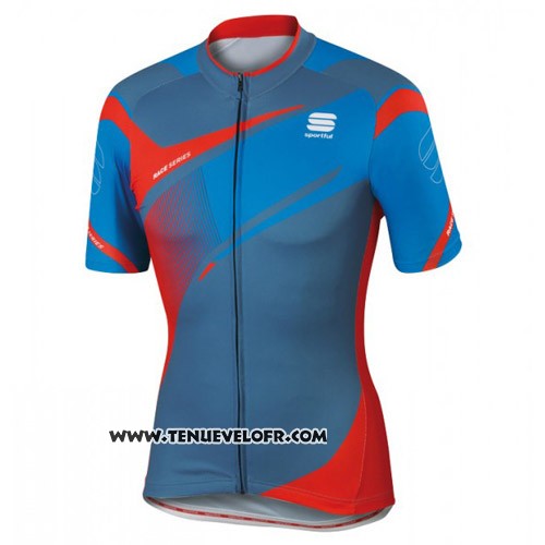 2016 Maillot Ciclismo Sportful Rouge et Bleu Manches Courtes et Cuissard