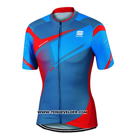 2017 Maillot Ciclismo Sportful Bleu Manches Courtes et Cuissard
