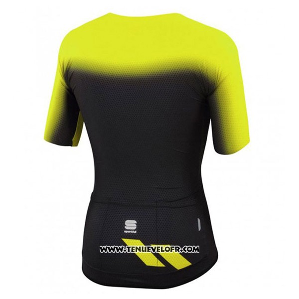 2017 Maillot Ciclismo Sportful Jaune et Noir Manches Courtes et Cuissard