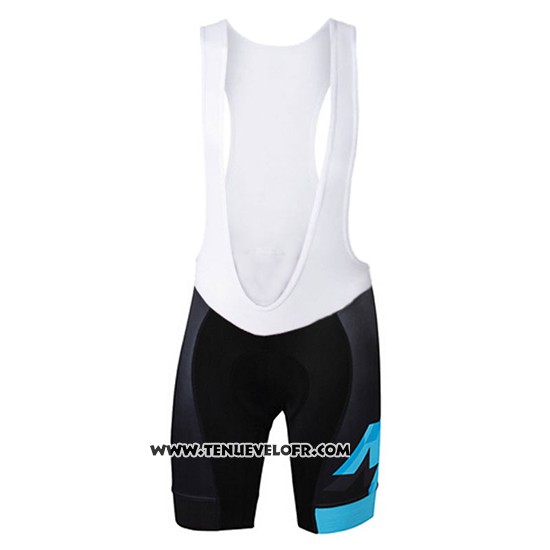 2017 Maillot Ciclismo Sportful Noir et Bleu Manches Courtes et Cuissard