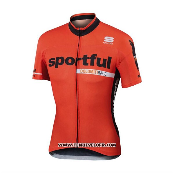 2017 Maillot Ciclismo Sportful Orange Manches Courtes et Cuissard