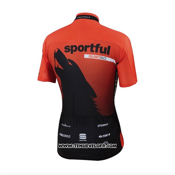 2017 Maillot Ciclismo Sportful Orange Manches Courtes et Cuissard