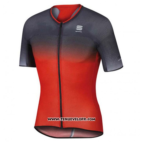 2017 Maillot Ciclismo Sportful R&d Ultraskin Rouge et Gris Manches Courtes et Cuissard
