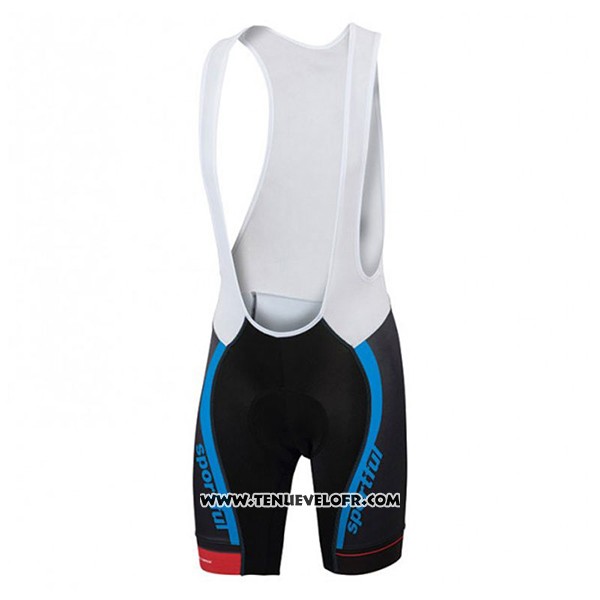 2017 Maillot Ciclismo Sportful SC Bleu et Noir Manches Courtes et Cuissard