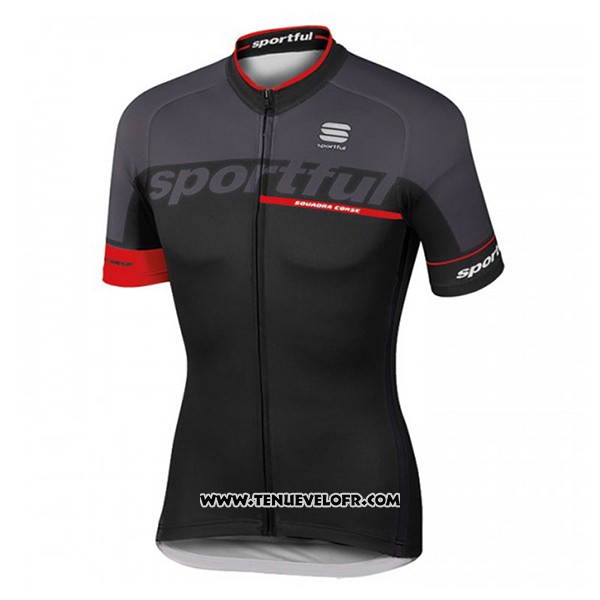 2017 Maillot Ciclismo Sportful SC Noir Manches Courtes et Cuissard