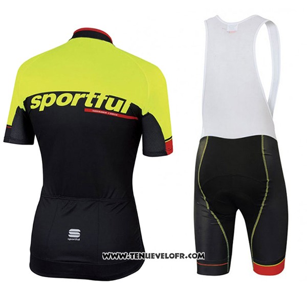 2017 Maillot Ciclismo Sportful SC Noir et Vert Manches Courtes et Cuissard