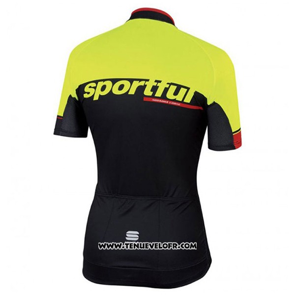 2017 Maillot Ciclismo Sportful SC Noir et Vert Manches Courtes et Cuissard