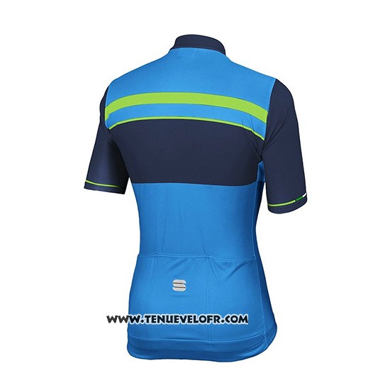2018 Maillot Ciclismo Sportful Bleu Manches Courtes et Cuissard