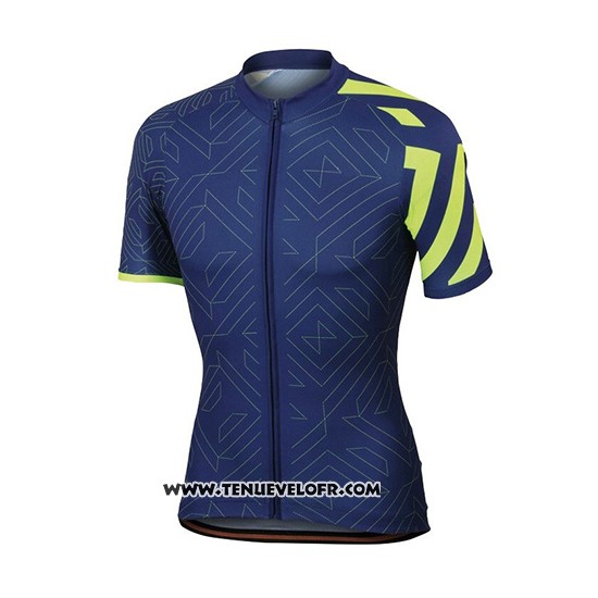 2018 Maillot Ciclismo Sportful Prism Fonce Bleu Manches Courtes et Cuissard