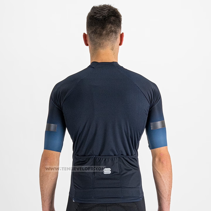 2023 Maillot Cyclisme Sportful Profond Bleu Manches Courtes et Cuissard