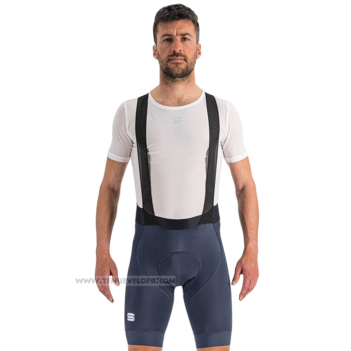 2023 Maillot Cyclisme Sportful Profond Bleu Manches Courtes et Cuissard