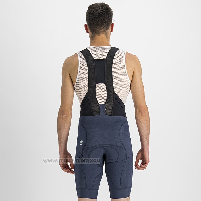 2023 Maillot Cyclisme Sportful Profond Bleu Manches Courtes et Cuissard