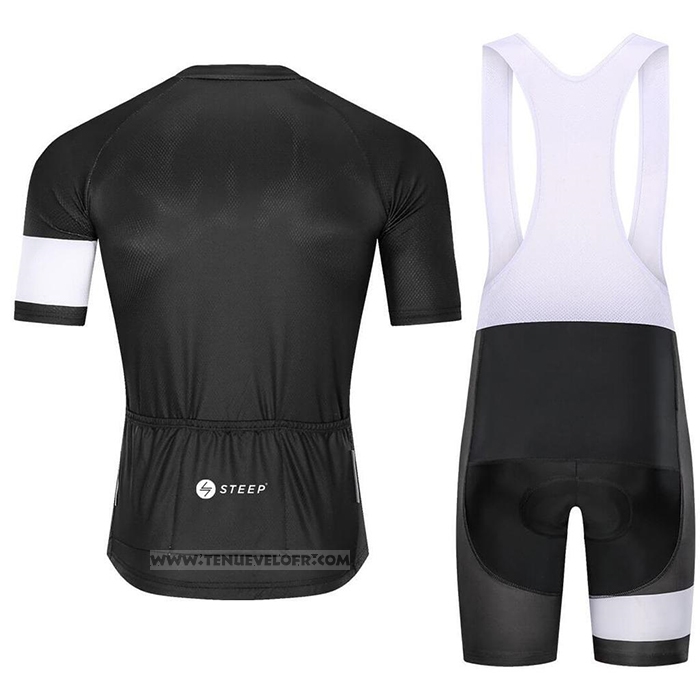 2021 Maillot Cyclisme Steep Noir Manches Courtes et Cuissard