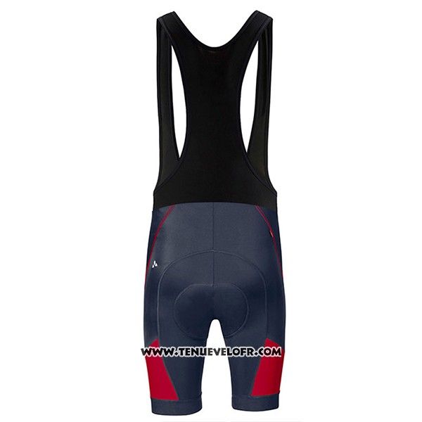 2017 Maillot Ciclismo Vaude Rouge et Noir Manches Courtes et Cuissard