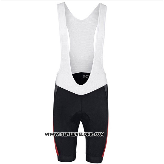 2018 Maillot Ciclismo Vaude Blanc Rouge Manches Courtes et Cuissard