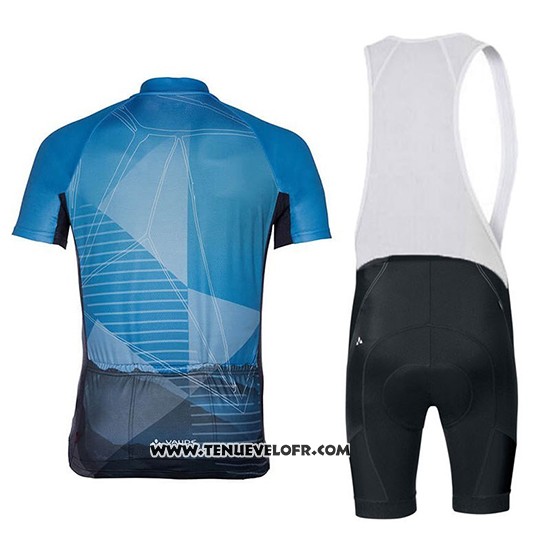 2018 Maillot Ciclismo Vaude Majura Bleu Manches Courtes et Cuissard