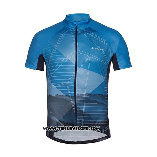 2018 Maillot Ciclismo Vaude Majura Bleu Manches Courtes et Cuissard
