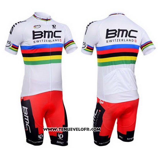 2013 Maillot Ciclismo UCI Mondo Champion BMC Manches Courtes et Cuissard