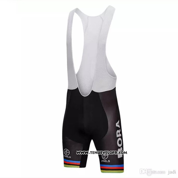 2018 Maillot Ciclismo UCI Mondo Champion Bora Blanc Manches Courtes et Cuissard