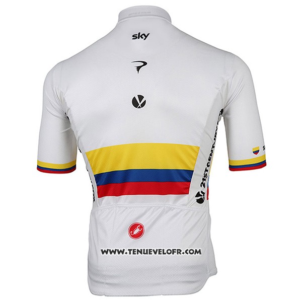 2017 Maillot Ciclismo Sky UCI Mondo Champion Manches Courtes et Cuissard