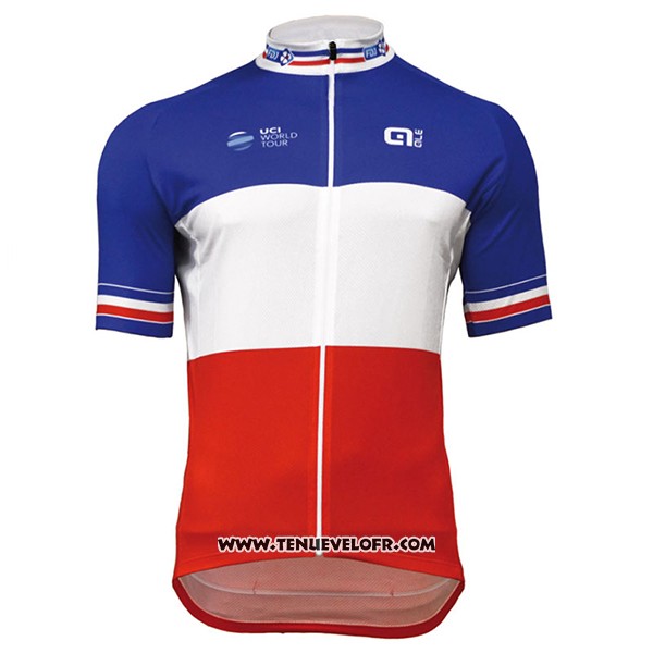 2017 Maillot Ciclismo UCI ALE Blanc et Rouge Manches Courtes et Cuissard