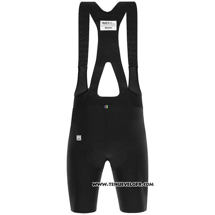 2020 Maillot Cyclisme UCI Profond Bleu Manches Courtes et Cuissard